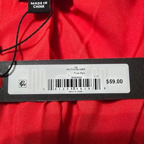 Steve Madden NWT Payton Blazer in Red Sz XS - Picture 9 of 11